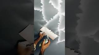 How to letest Wall painting hack spray black Creative Disign Interior [upl. by Hctud]