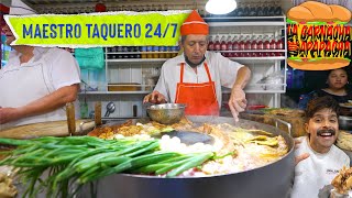 ¡Mis TACOS de TRIPA FAVORITOS nunca cierran  La garnacha que apapacha [upl. by Artinad]