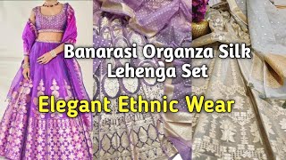 Banarasi Organza Silk Lehenga Set  Elegant Ethnic Wear [upl. by Divd387]