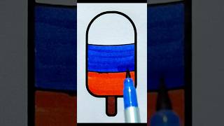 Satisfying  icecream  Drawing 🍉🌈🍉 coloring ytshorts satisfying creative [upl. by Evelunn]