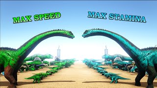 All Creatures max speed VS All Creatures max stamina  ARK Dinosaurs  Cantex [upl. by Aicek]