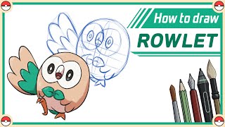 How to draw ROWLET  Step by Step Art Tutorial [upl. by Aciraa]