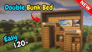 How to make Double bunk bed in minecraft 2024 [upl. by Doe619]