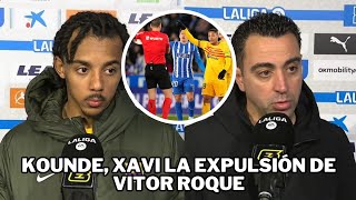 Kounde y Xavi Hablan de la Injusta Expulsión de Vitor Roque [upl. by Urdna]