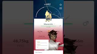 EVOLVING A SHINY ELECTRIKE INTO A SHINY AND EPIC MANECTRIC pokemongo shinypokemon manectroc [upl. by Amerigo]