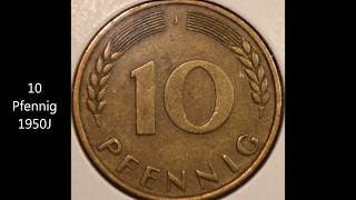 10 Pfennig coins of GERMANY in HD [upl. by Vincenz]