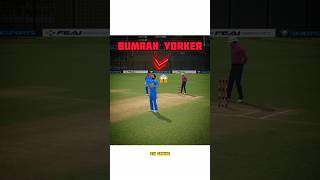 Jasprit bumrah Dangers yorker in Real Cricket swipe shorts trending shortvideo short viralvideo [upl. by Acimaj]