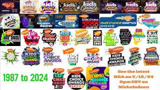 Nickelodeon Kids Choice Awards from 1987 to 2024 [upl. by Arihay]