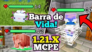 🟡 BARRA de VIDA en MOBS para MCPE 121X  Barra de Vida en Minecraft Bedrock 121 [upl. by Amsaj984]