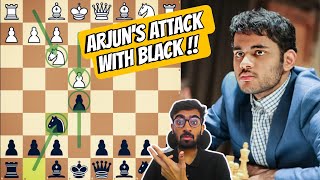 Arjun Erigaisi Smashes with Petrov Defence  WR Chess Masters Cup 2024 [upl. by Raffaello493]