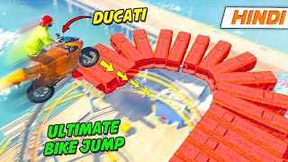 GTA 5 Funniest DUCATI Bike Race 😂  Ultimate Bike Jump  GTA 5 Online Hindi Funny Moments  Saxisam [upl. by Amin]