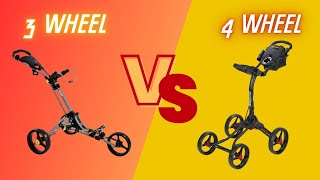 3 vs 4 Wheel Golf Push Cart Comparison  Pros amp Cons 2024 [upl. by Razaele]