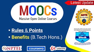 MAKAUT MOOCs Update 2022 Points Courses List MOOCs in MAKAUT for Degree with Honours [upl. by Aicatsan281]