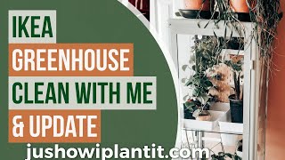 Ikea Green House Cabinet Fabrikor Houseplant Tour amp Clean With Me [upl. by Ahsatam]