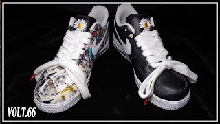 Custom Shoes PeaceMinusOne Air Force 1 Film Removal Custom [upl. by Katharyn648]