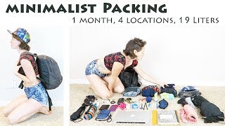 Minimalist Packs 19 Liters for 1 Month of Travel [upl. by Bolme955]