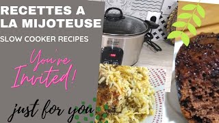 2 RECETTES A LA MIJOTEUSE FACILES ET PRATIQUES 2 SLOW COOKER RECIPES [upl. by Hseham]