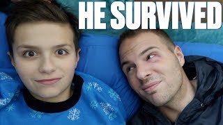 48 HOUR CHALLENGE IN BED  MISSING SCHOOL SICK FOR THREE DAYS  HE SURVIVED [upl. by Sorel]