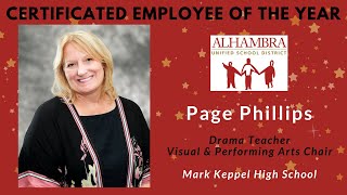 2024 AUSD Certificated Employee of the Year Nadine “Page” Phillips [upl. by Ahlgren]