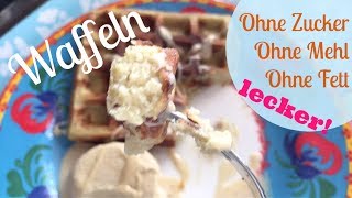 Waffeln backen ♥ ohne Zucker ohne Mehl ♥ glutenfrei Gesund  Lecker ♥ zuckerfrei [upl. by Sharpe]