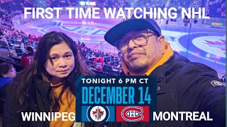 OUR FIRST LIVE HOCKEY GAME EXPERIENCE  WINNIPEG JETS VS MONTREAL CANADIENS [upl. by Rettuc]