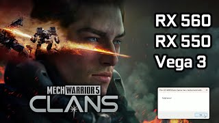 MechWarrior 5 Clans  RX 560 RX 550 Vega 3 [upl. by Tompkins]