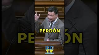 quot¿Tanto les cuesta pedir perdónquot Gabriel Rufián a Feijóo y al PP [upl. by Schnur]