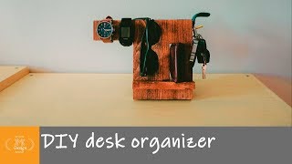 DIY desk organizer wood  Tischorganizer aus Holz selber machen [upl. by Idihsar773]