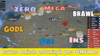 ETG Brawlers vs GodLike vs Zero Degree vs Synerge PMCO SEMIFINALS day 1st match 1st [upl. by Sipple]