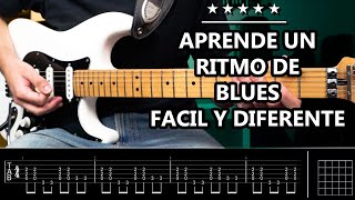 Aprende un ritmo de blues fácil y diferente  Aprender a tocar guitarra eléctrica  Marcos García [upl. by Syck]