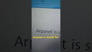 Arpanet stand for shorts the fast enter [upl. by Nadia270]