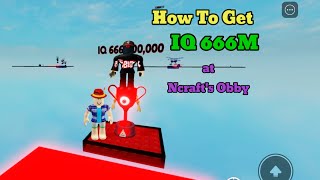 How To Get IQ 666M 🏅🏆 at Ncrafts Obby [upl. by Idolem382]