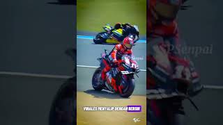 Francesco Bagnaia Maverick Vinales Crash FranceGP Le Mans 2023  motogp pecco topgunmaverick [upl. by Eboh559]