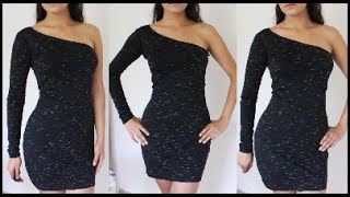 How to Long Sleeve One Shoulder Dress [upl. by Lawtun839]