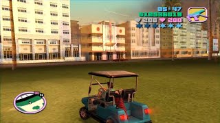 Grand Theft Auto Vice City Running over pedestrians with golf Cart and BF injection [upl. by Fulmer105]