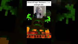 Minecraft logic Resistance 5 vs strength 256 [upl. by Leonora]