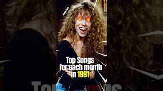 Top Songs each Month in 1991 top10 top10hits 90smusic [upl. by Akinirt]