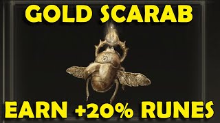 Elden Ring How to Get Gold Scarab Talisman 20 Runes Boost  Best Item for Farming Runes [upl. by Gurango]