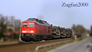 233 288 mit Militärzug in Weißwasser [upl. by Ezra]