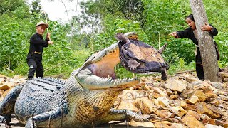 Dwarf Family Faces Crocodile Attack While Gathering Livestock Grass  Harvesting Plums [upl. by Sterrett]