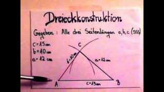 Dreieckskonstruktion  SSS [upl. by Ailyn]