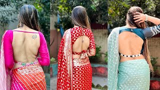 Best Of Jiya Saree Fashion  Backless Saree Fashion  Saree Draping Latest saree [upl. by Aelahc]