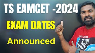 TS EAMCET EXAM LATEST UPDATEEamcet Exam Dates in Telangana 2024💥 [upl. by Ailimaj]