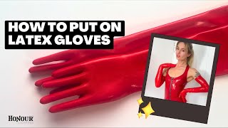 How To Put On Latex Gloves [upl. by Elleinnad902]