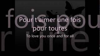 Céline Dion  Lamour existe encore French Lyric Video with English Translation [upl. by Barbette113]