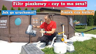 Filtr piaskowy do basenu warto Jak zamontować i uruchomić Kulki filtracyjne czy piasek Bestway [upl. by Euqinna]