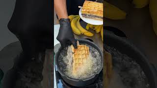 Bananas Foster Waffle Fried Ice Cream Shorts [upl. by Fidelio]