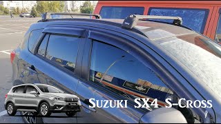 Roof rack black bar TURTLE with flush railing Suzuki SX4 SCross [upl. by Choo198]