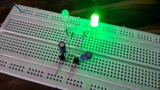 Blinking LED with 2N5551 transistor capacitors amp resistors [upl. by Roosevelt29]