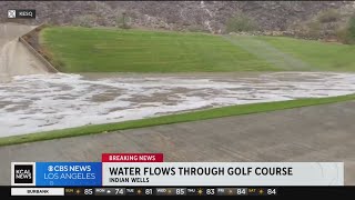 Indian Wells Golf Resort flooded by heavy rains [upl. by Eerat]